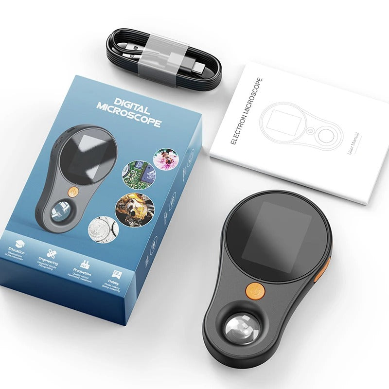 2.0-Inch 500X Digital Microscope – 1080P Video Magnifier with 8 LED Lights for Coin Inspection, Electronics Repair, Windows/Mac