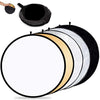 24-Inch 5-in-1 Collapsible Photography Reflector - Portable Light Diffuser with Multi-Color Options Silver, Black, and More