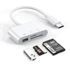 3-in-1 Type-C Card Reader Adapter SDTF Memory Card Reader & USB OTG Converter for Huawei, Samsung, Xiaomi Phones & Tablets