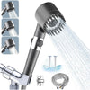 4-Mode Massage Shower Head – Handheld High Pressure Shower with Detachable Spray Gun, Silicone Brush & Built-In Filter