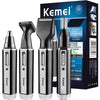 4-in-1 Rechargeable Nose & Beard Trimmer – Men’s Grooming Kit for Nose, Ear, Eyebrow, Beard