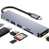 4K USB-C Hub with HDMI Type-C to HDMI Adapter, 87W PD Charging, USB 3.0, TFSD Card Reader – Multi-Function Splitter for MacBook AirPro