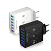 65W 6-Port Fast Charging USB Charger  QC3.0 Travel Adapter for iPhone 14, Samsung, Xiaomi – Includes EU, KR, US, and UK Plugs