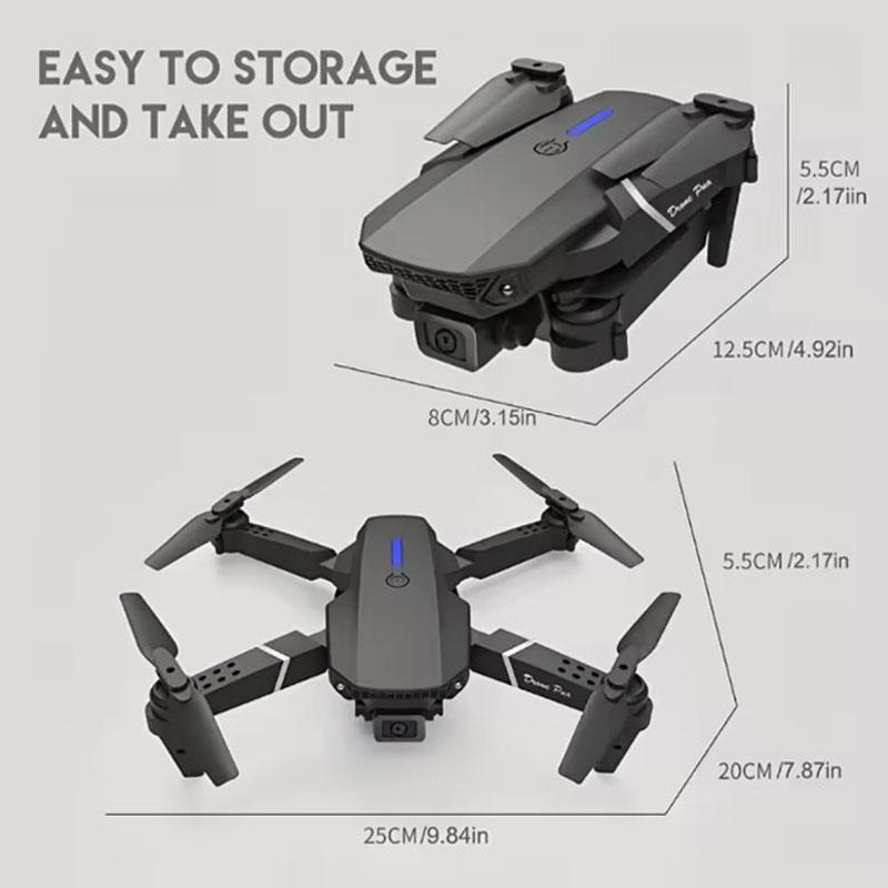 4K Foldable RC Drone with Dual HD Cameras 1080P Wide Angle, WiFi FPV, Height Hold, and Easy Transport