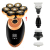 7D Floating Electric Shaver for Men – Wet/Dry Bald Head Shaver, Beard Trimmer, Rechargeable Razor with LCD Display