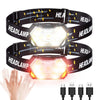 9 LED Motion Sensor Headlamp – USB Rechargeable Strong Light for Fishing, Camping, and Outdoor Work