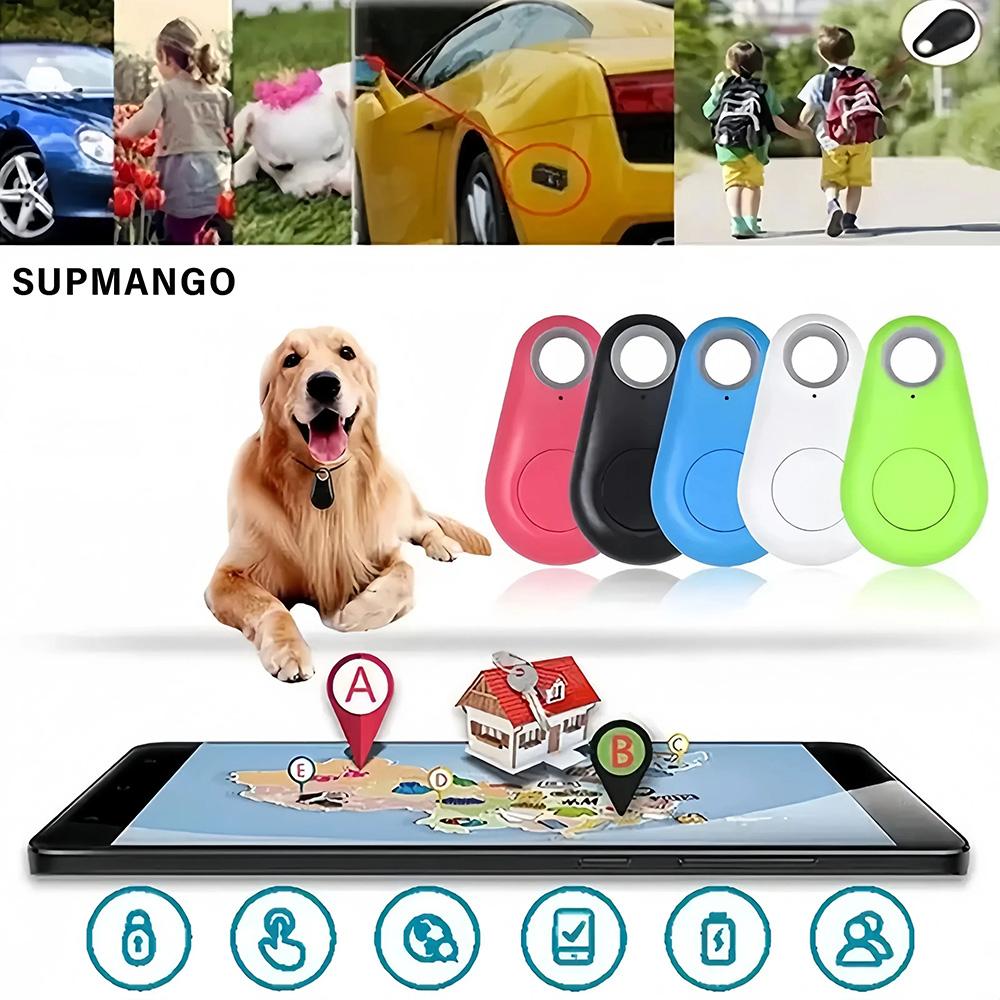 Mini GPS Tracker Bluetooth Anti Lost Device for Pets and Wallets, Two Way Positioning