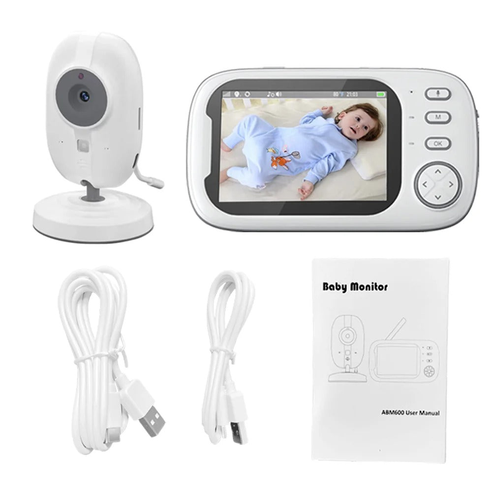 Cdycam 3.5-Inch Wireless Video Baby Monitor – Night Vision, 2-Way Audio, Temperature Sensor & Nanny Cam for Baby Safety