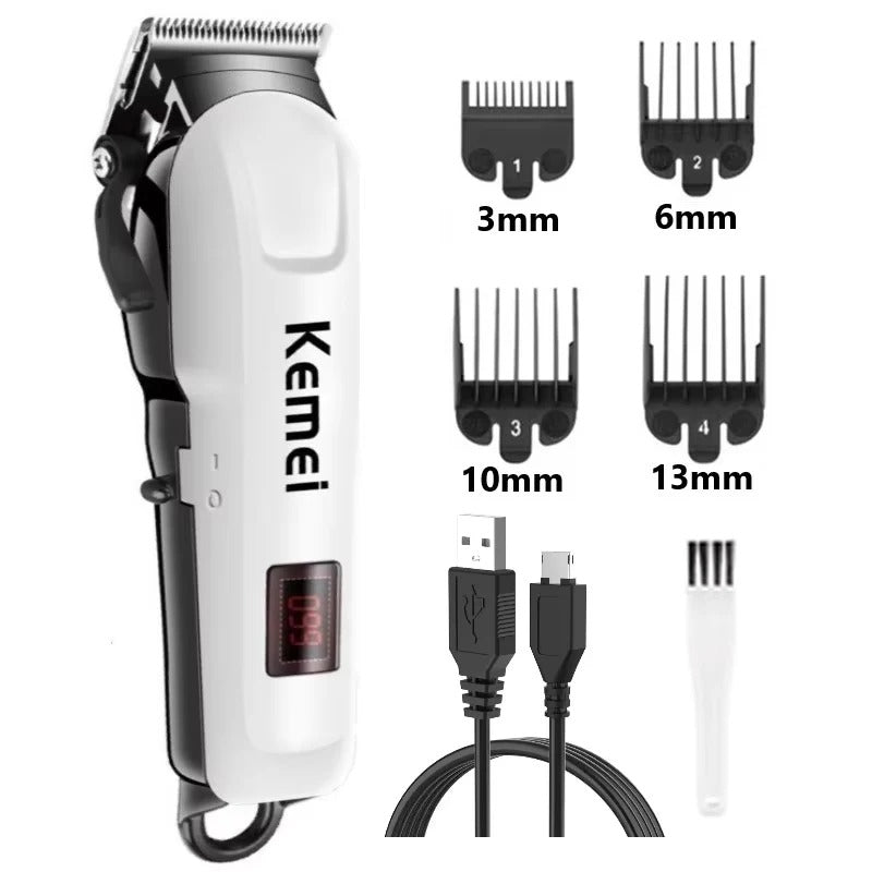 Electric Hair Clipper 809A – Professional Wireless Haircut Machine for Men, Rechargeable Barber Trimmer