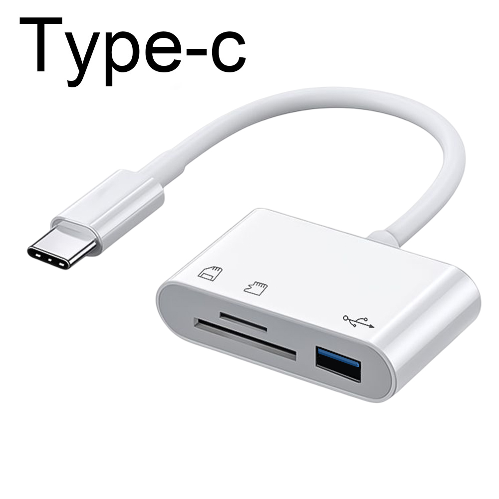 3-in-1 Type C Micro Adapter TF, CF, and SD Memory Card Reader