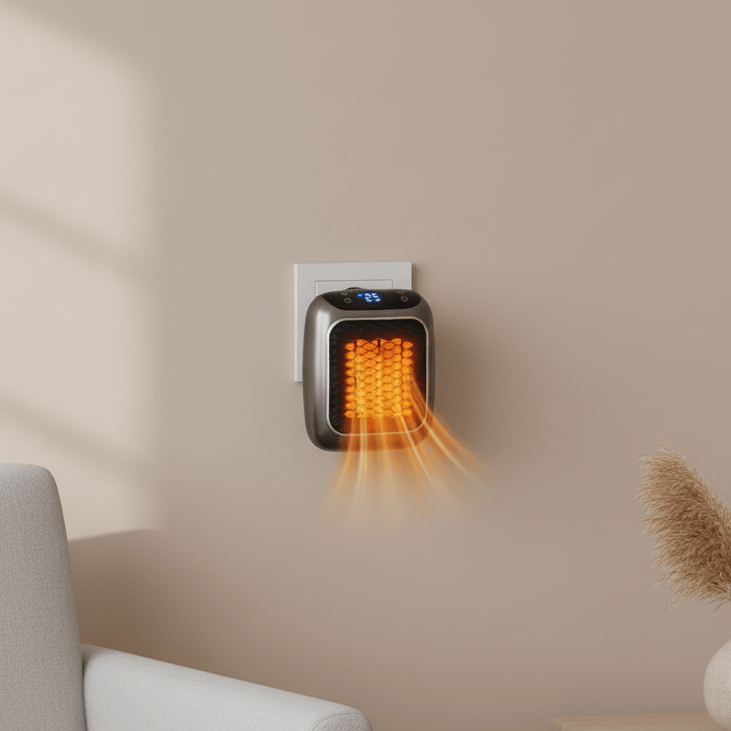 HeatPower 2-in-1 Plug-In Wall Heater with Quiet Portable Operation