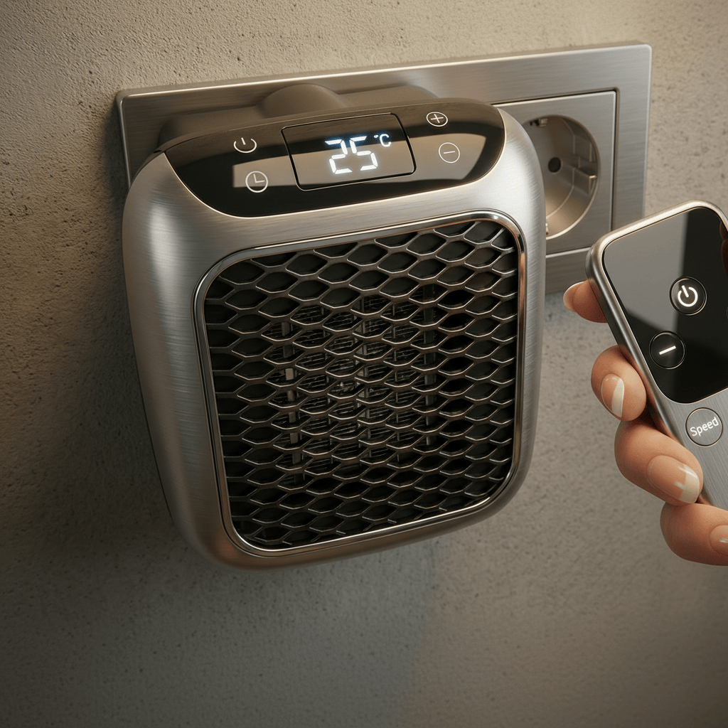 HeatPower 2-in-1 Plug-In Wall Heater with Quiet Portable Operation