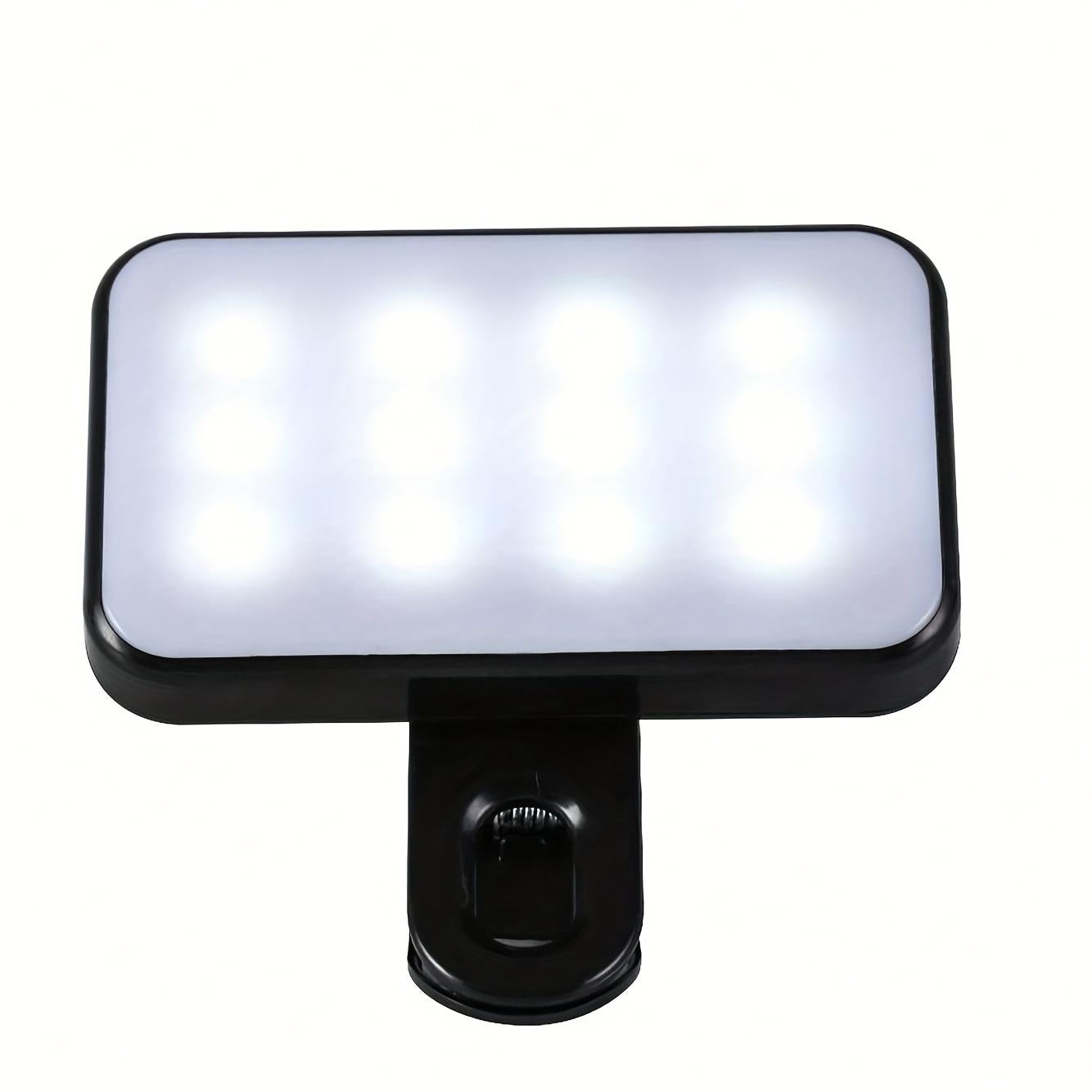 Portable Mini Rechargeable Selfie Fill Light with 3 Adjustable Brightness Modes and Clip On Design for Mobile Phones and Computers