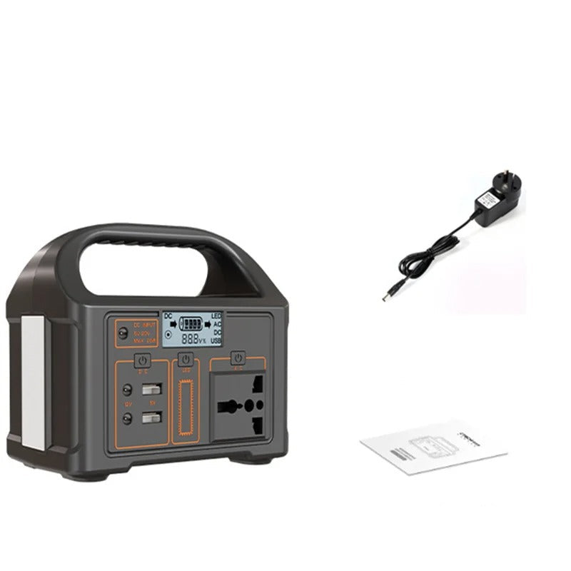 JSDsolar 100W Portable Power Station – 110V/220V Emergency Solar Generator with LED Light for Outdoor Camping and Travel

