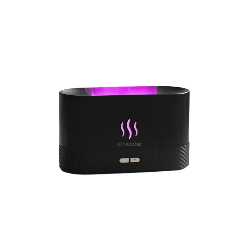 KINSCOTER Ultrasonic Cool Mist Aroma Diffuser & Humidifier with LED Flame Effect – Essential Oil Fogger & Air Freshener