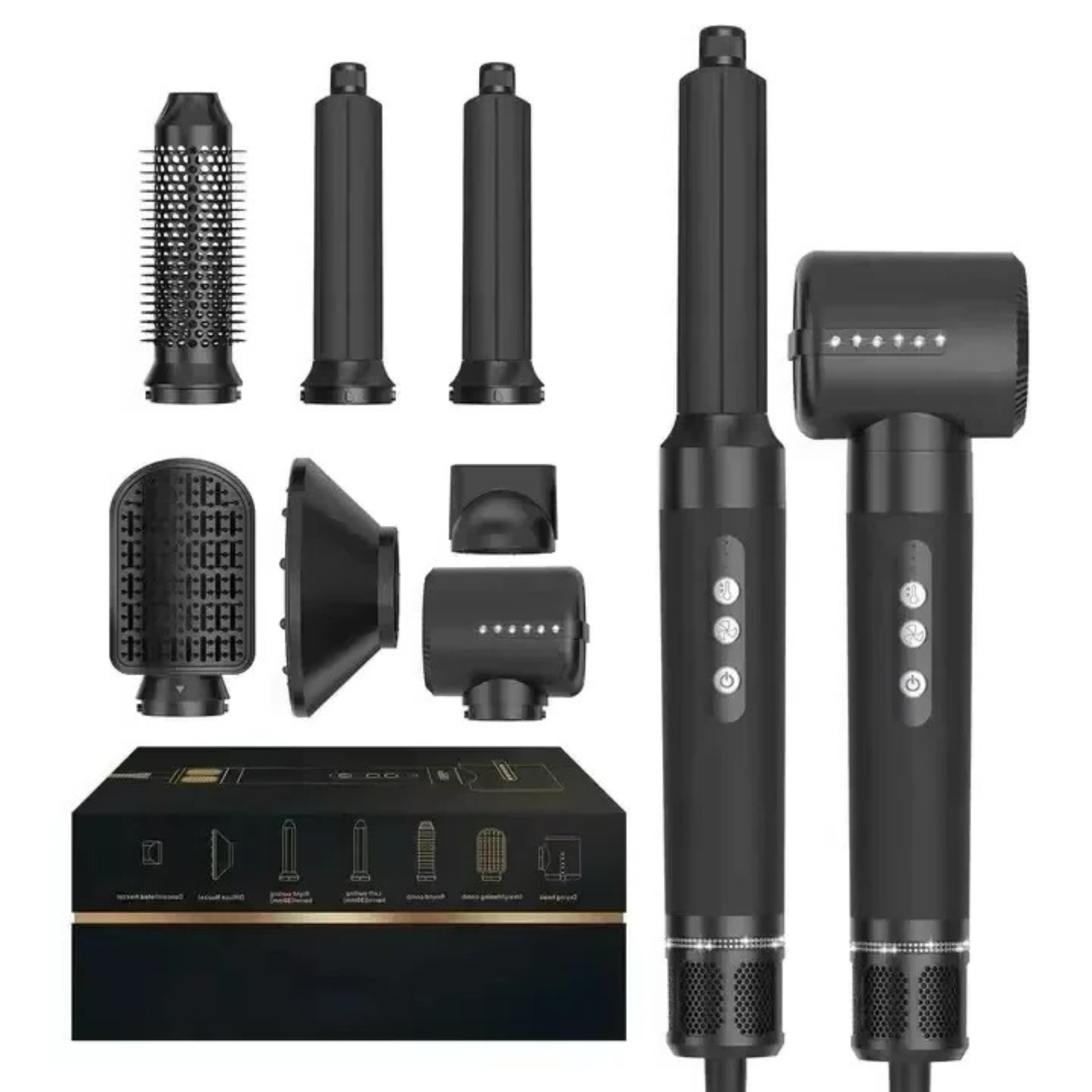 LuxePro 7-in-1 Professional Negative Ion Hair Dryer | The Ultimate All-in-One Hair Styling Tool


