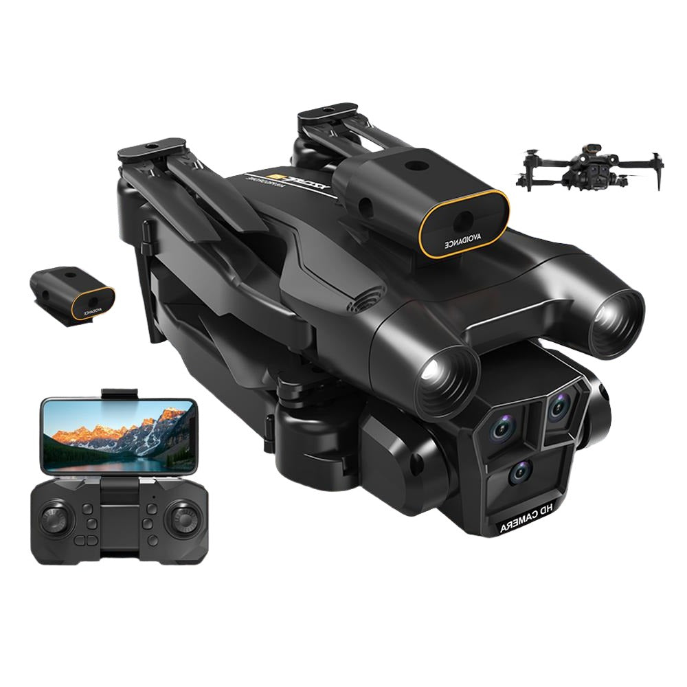 M4 RC Drone 4K Professional Foldable with Triple HD Wide Angle Cameras, WiFi FPV, and Height Hold Function