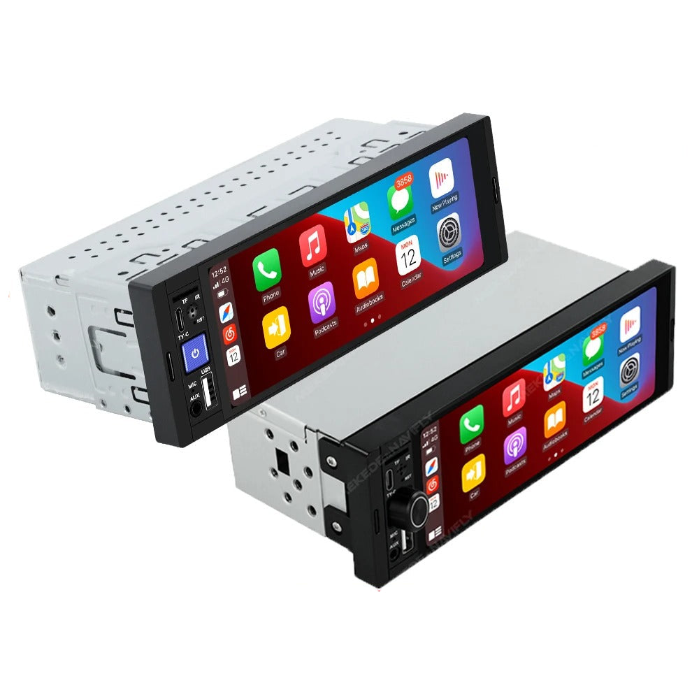 MEKEDE 6.86" 1Din Car Stereo – CarPlay & Android Auto Multimedia MP5 Player with Bluetooth, FM, USB Type-C, and Touchscreen Display

