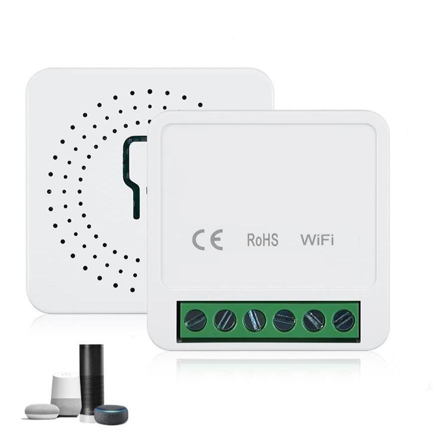 MiNi WiFi Smart Switch with Cozylife App Remote Control & Timer, 2 Way Relay Compatible with Google Home & Alexa