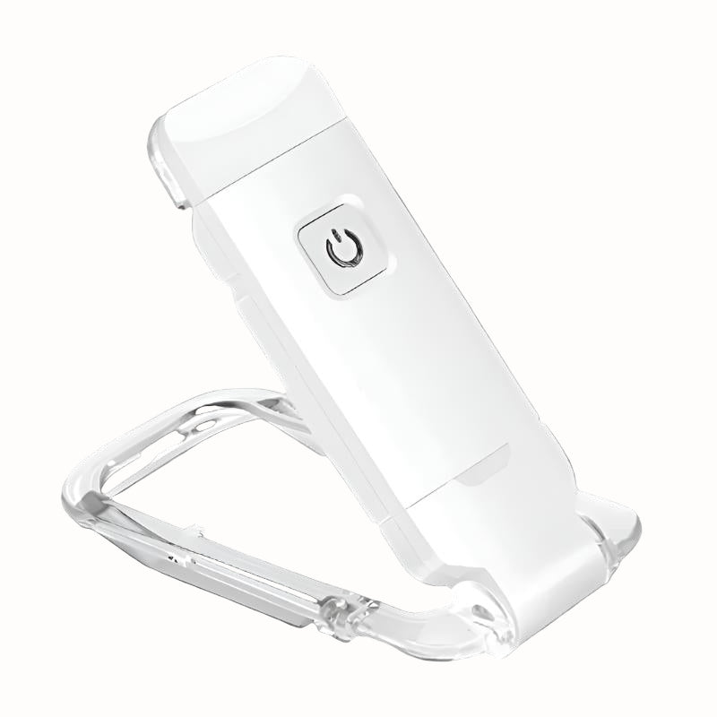 Mini LED Reading Clip Light – USB Rechargeable, Adjustable Brightness, Eye Protection, and Portable Night Light