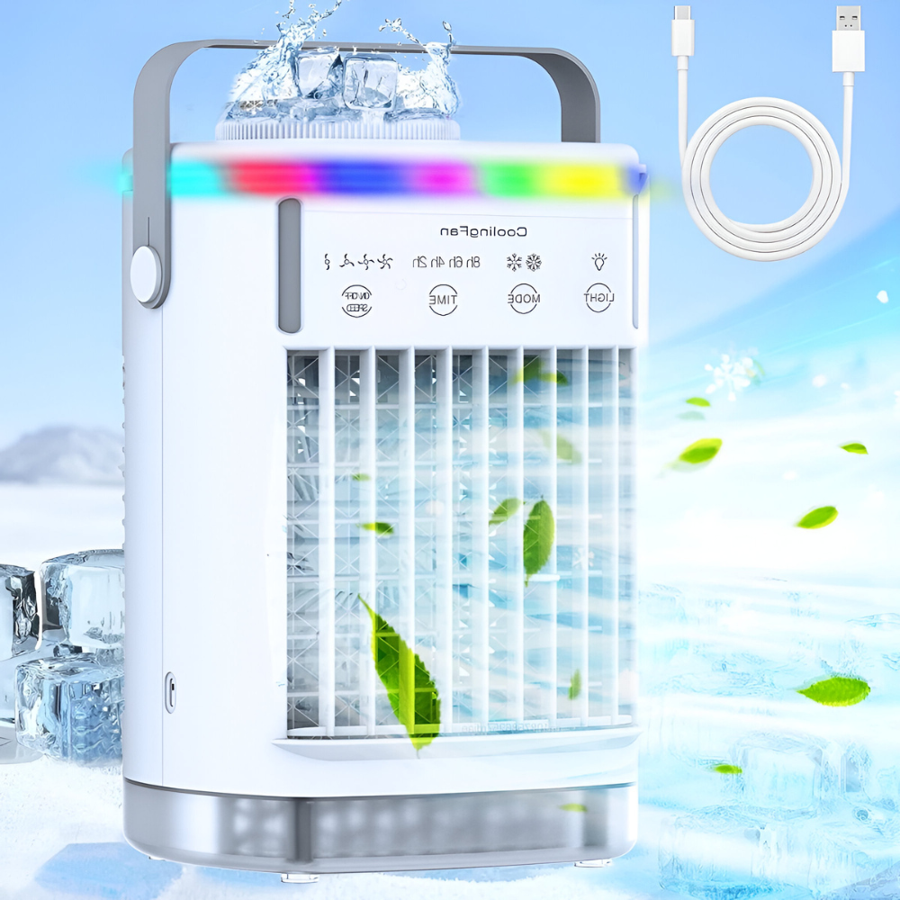 Mini Humidifier Fan Air Cooler | Refreshing Mini Air Cooler for Relaxing Moments