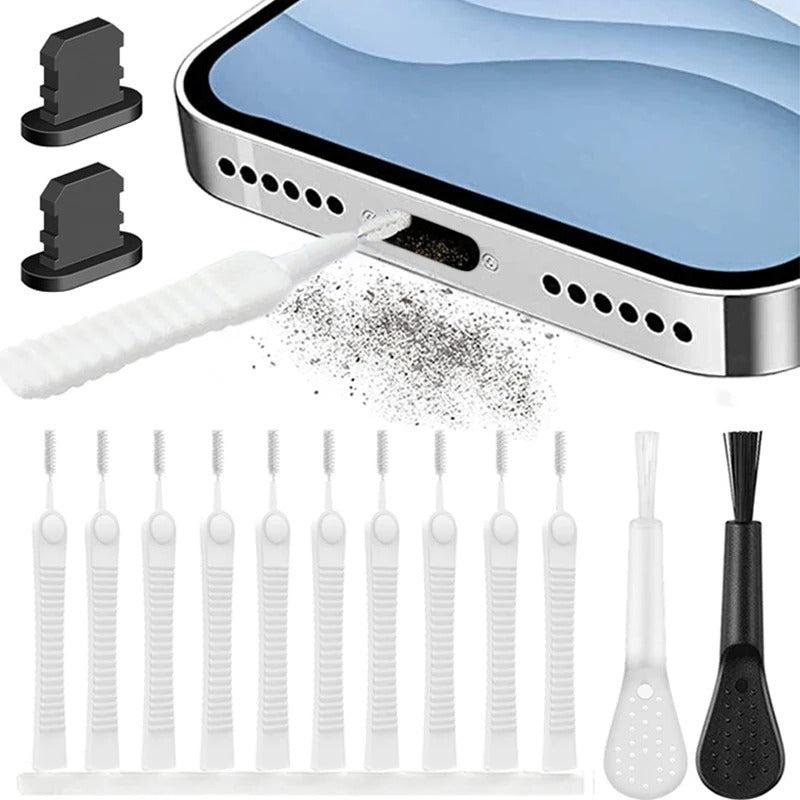 Mobile Phone Charging Port Dust Plug & Removal Cleaner Kit - Dustproof Cleaning for iPhone 15, 14, 13 Pro Max & Computer Keyboards