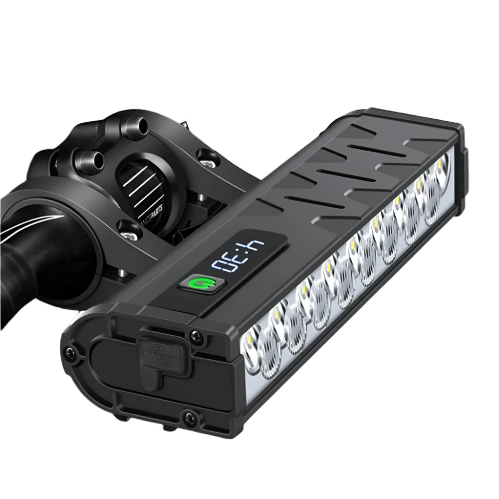 NEWBOLER 10000 Lumen Bike Light – USB Rechargeable 10000mAh Waterproof Front Cycling Flashlight for MTB & Road Bikes

