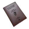 Personalized Vintage Leather Irish Passport Cover | Genuine Leather Passport Holder for Ireland