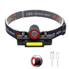 Rechargeable Fishing LED Headlamp – 2 Lighting Modes, XPE COB Work Light with Detachable Tail Magnet for Camping