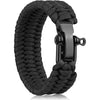 Survival Paracord Bracelet – Adjustable 550 Cord with U-Type Buckle for Outdoor Camping, Hiking & Emergency Use