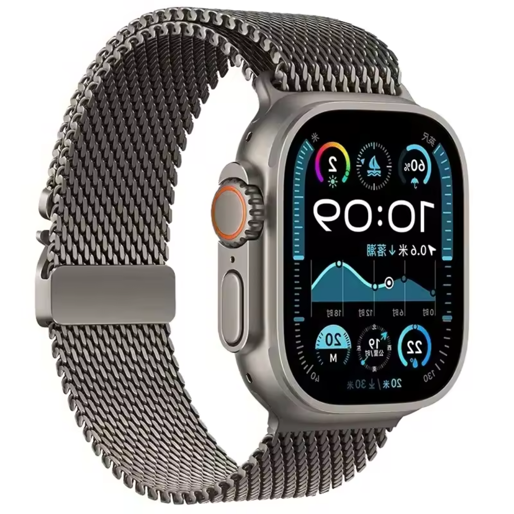 Titanium Milanese Loop Strap for Apple Watch | Elegant Titanium Band with Character