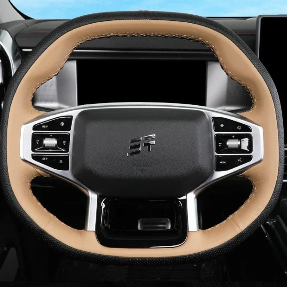 Hand-Sewn Steering Wheel Cover | Elegant Protection for Your Steering Wheel