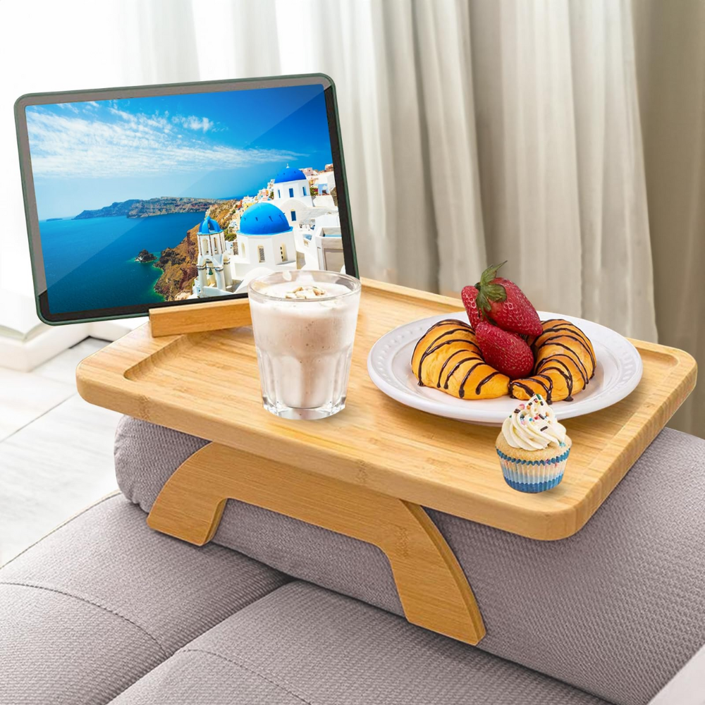 Sofa Clip Table | Comfortable Sofa Table with Phone Holder
