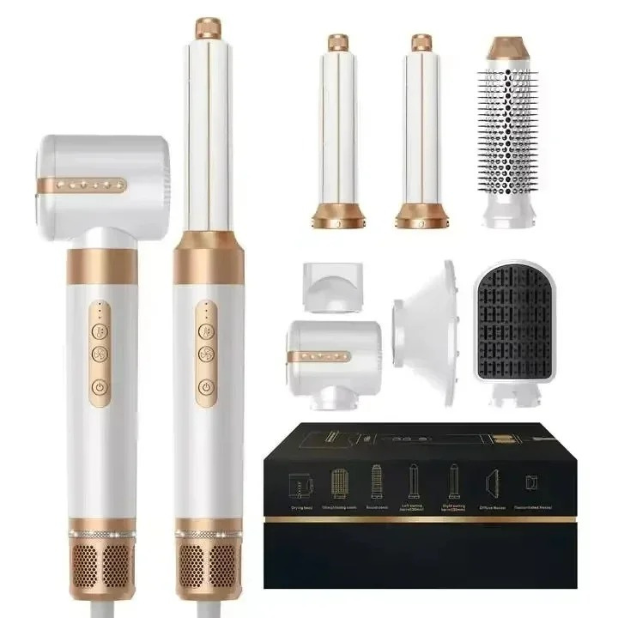 LuxePro 7-in-1 Professional Negative Ion Hair Dryer | The Ultimate All-in-One Hair Styling Tool