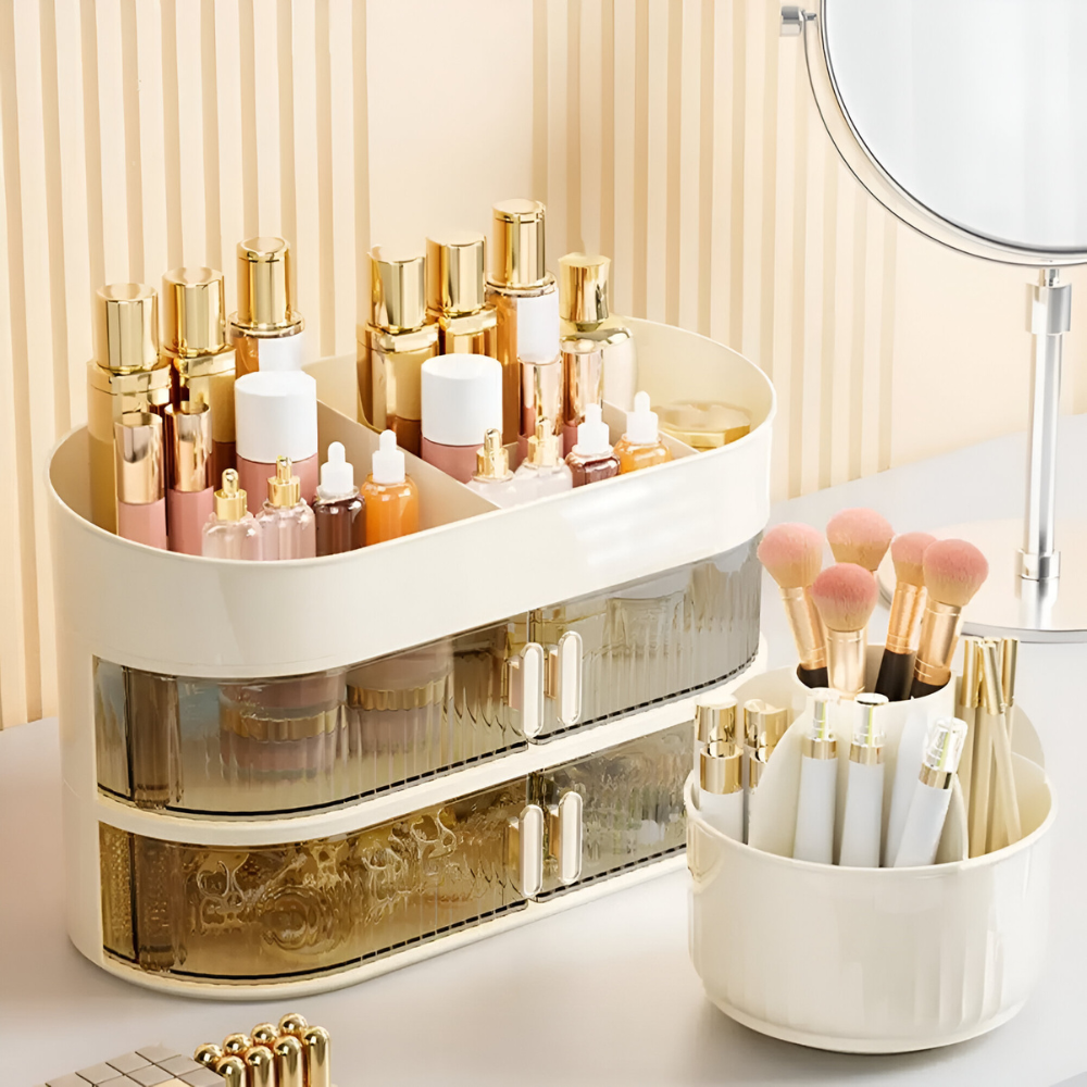 360° Rotating Cosmetic Storage Box | Perfect Organization for Your Beauty Chaos