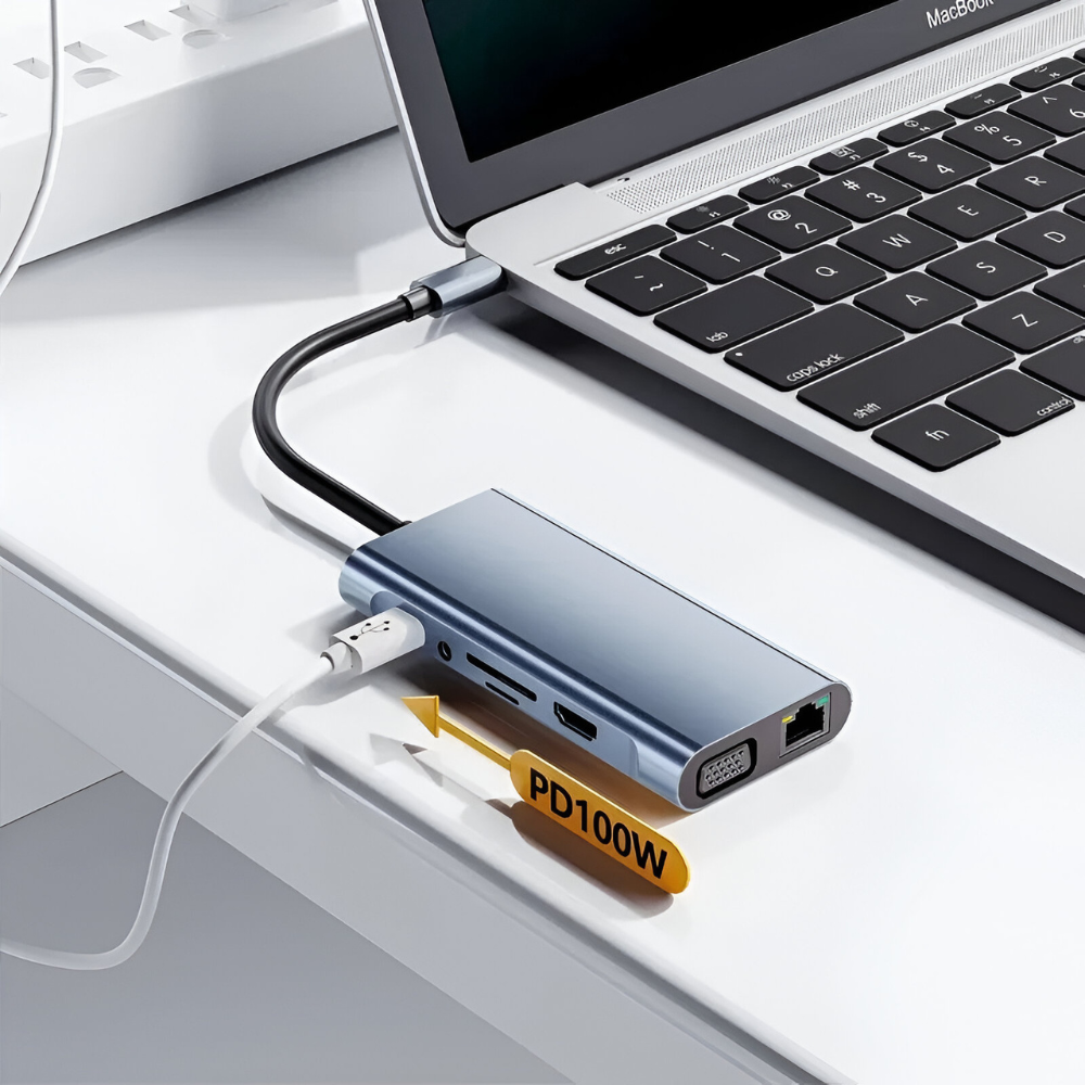 ConnectMaster 11-in-1 Laptop Docking Station | All-in-One Power Dock