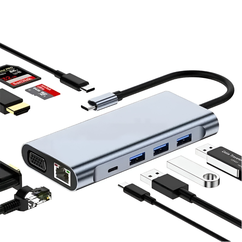 ConnectMaster 11-in-1 Laptop Docking Station | All-in-One Power Dock