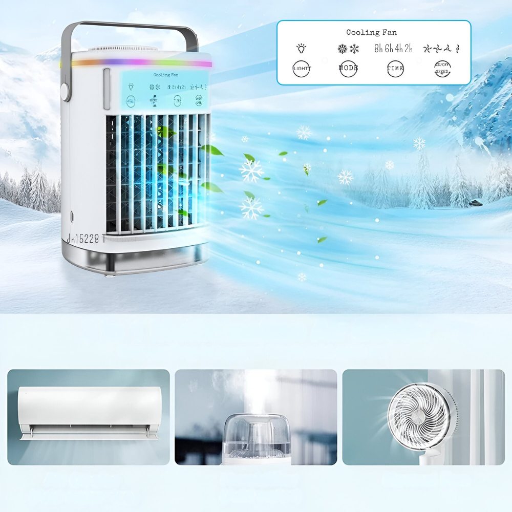 Mini Humidifier Fan Air Cooler | Refreshing Mini Air Cooler for Relaxing Moments