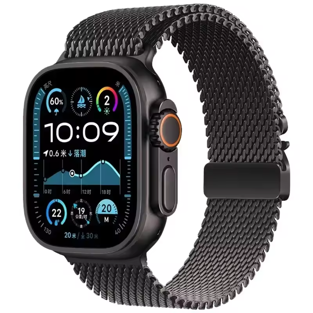 Titanium Milanese Loop Strap for Apple Watch | Elegant Titanium Band with Character