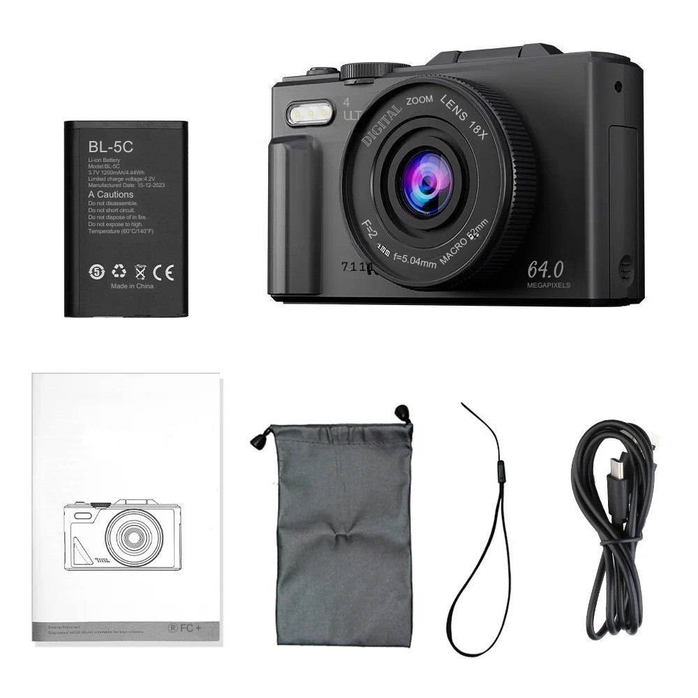 Compact Digital Camera | Retro Charm Meets 4K Magic
