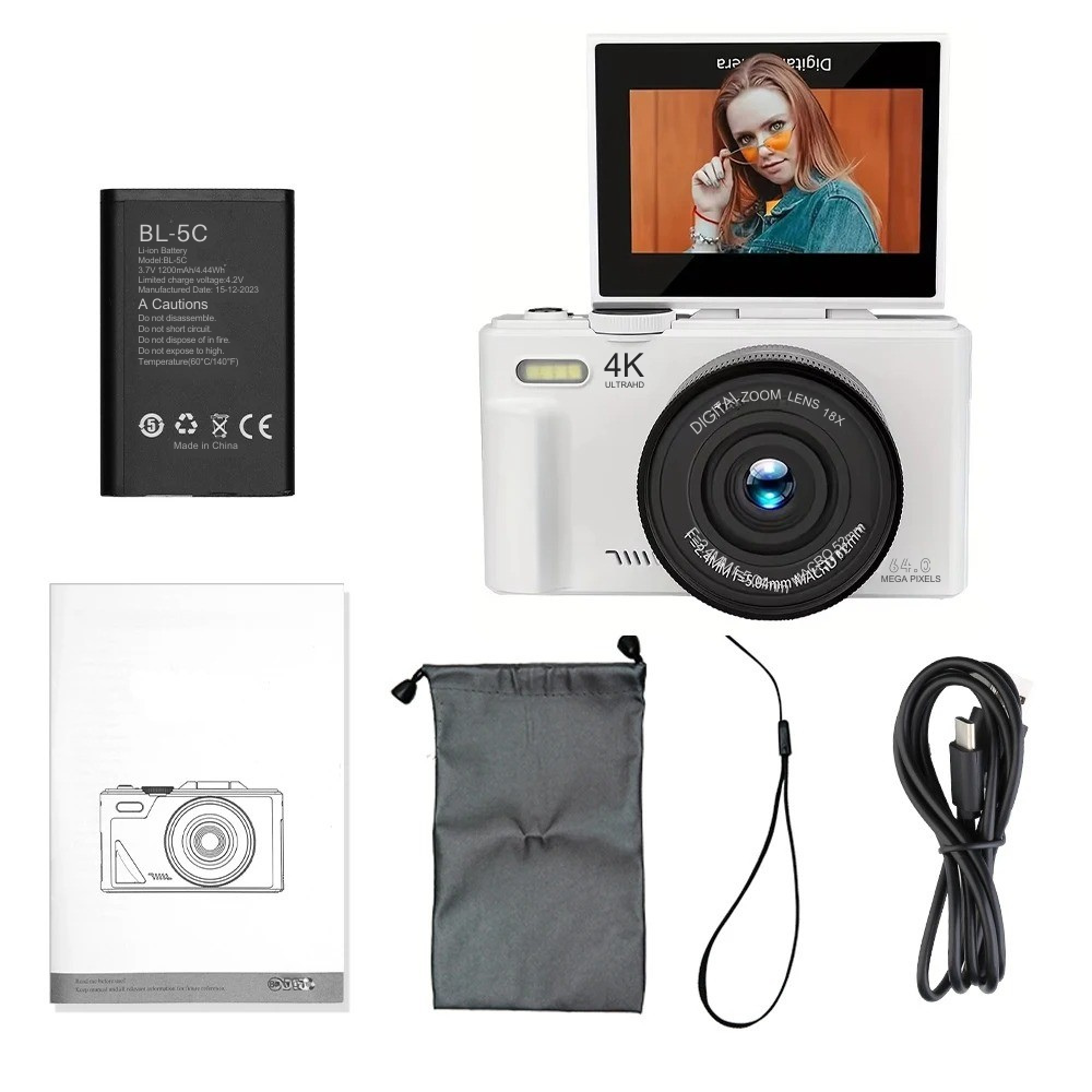 Compact Digital Camera | Retro Charm Meets 4K Magic
