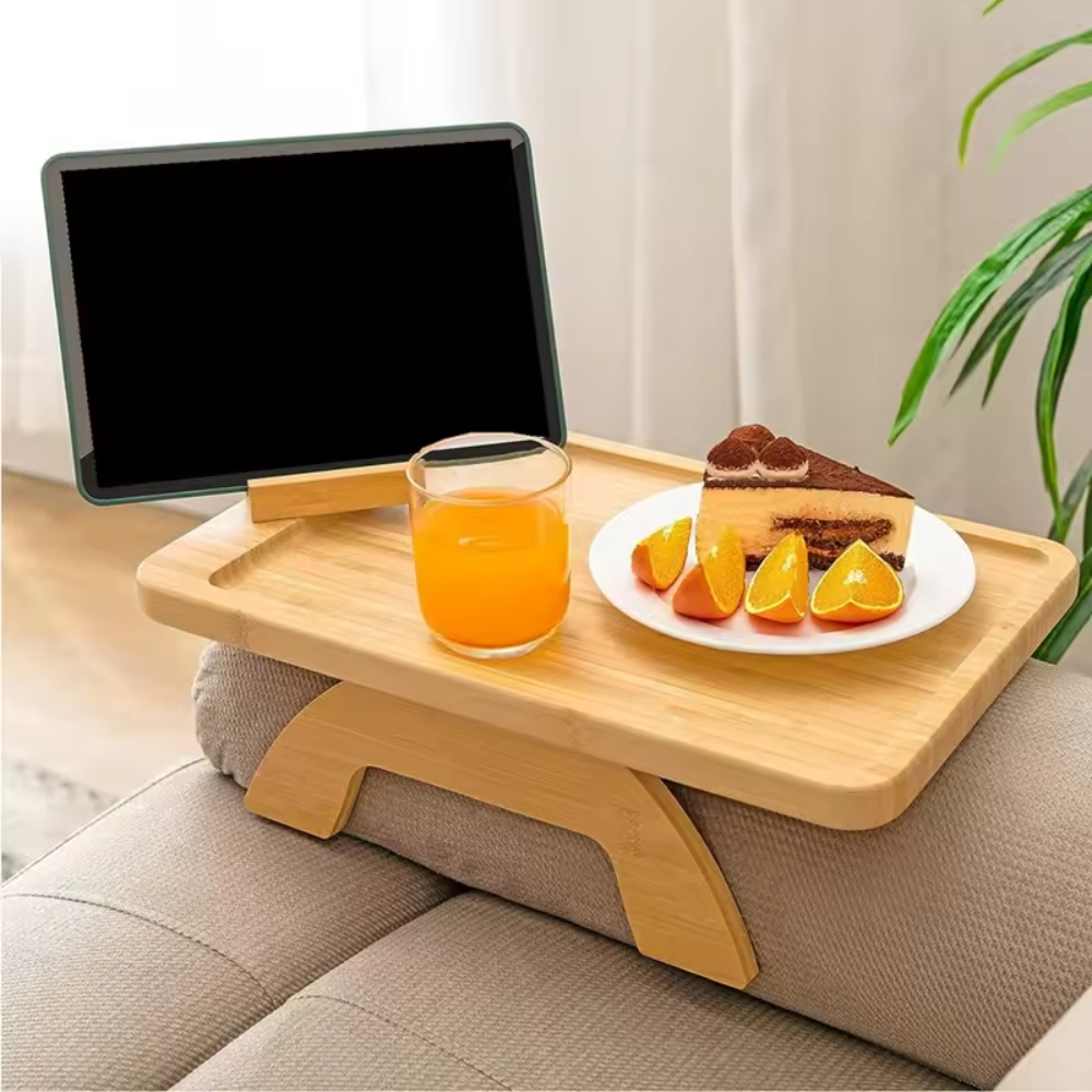 Sofa Clip Table | Comfortable Sofa Table with Phone Holder