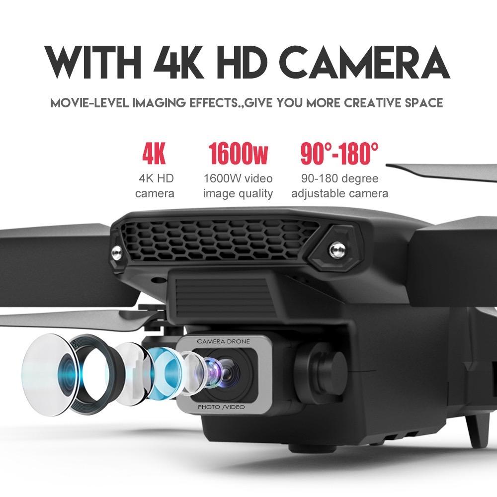 4K Foldable RC Drone with Dual HD Cameras 1080P Wide Angle, WiFi FPV, Height Hold, and Easy Transport