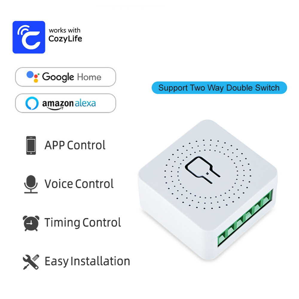 MiNi WiFi Smart Switch with App Remote Control & Timer, 2 Way Relay