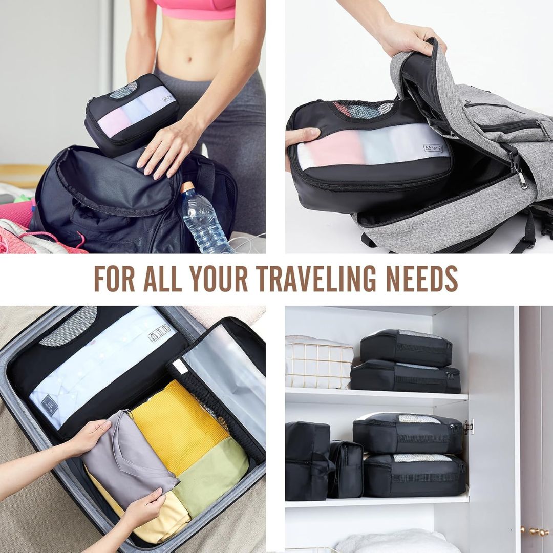8 Set Packing Cubes for Travel – Durable, Space-Saving Organizers