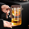 Glass Teapot with Wooden Handle – Elegant, Heat-Resistant Teapo