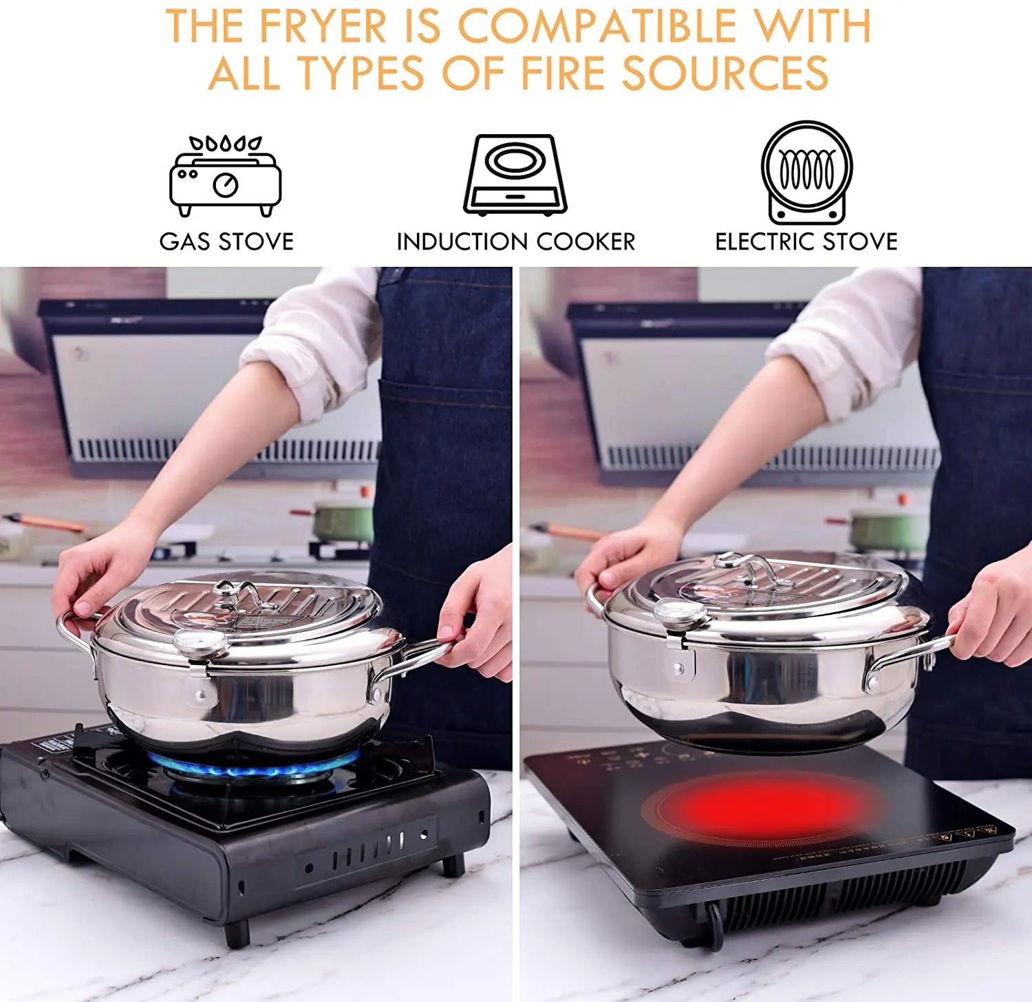 Deep Fryer Pot – Heavy-Duty Non-Stick Frying Pot for Crispy, Golden Fried Foods
