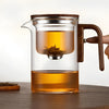 Glass Teapot with Wooden Handle – Elegant, Heat-Resistant Teapo