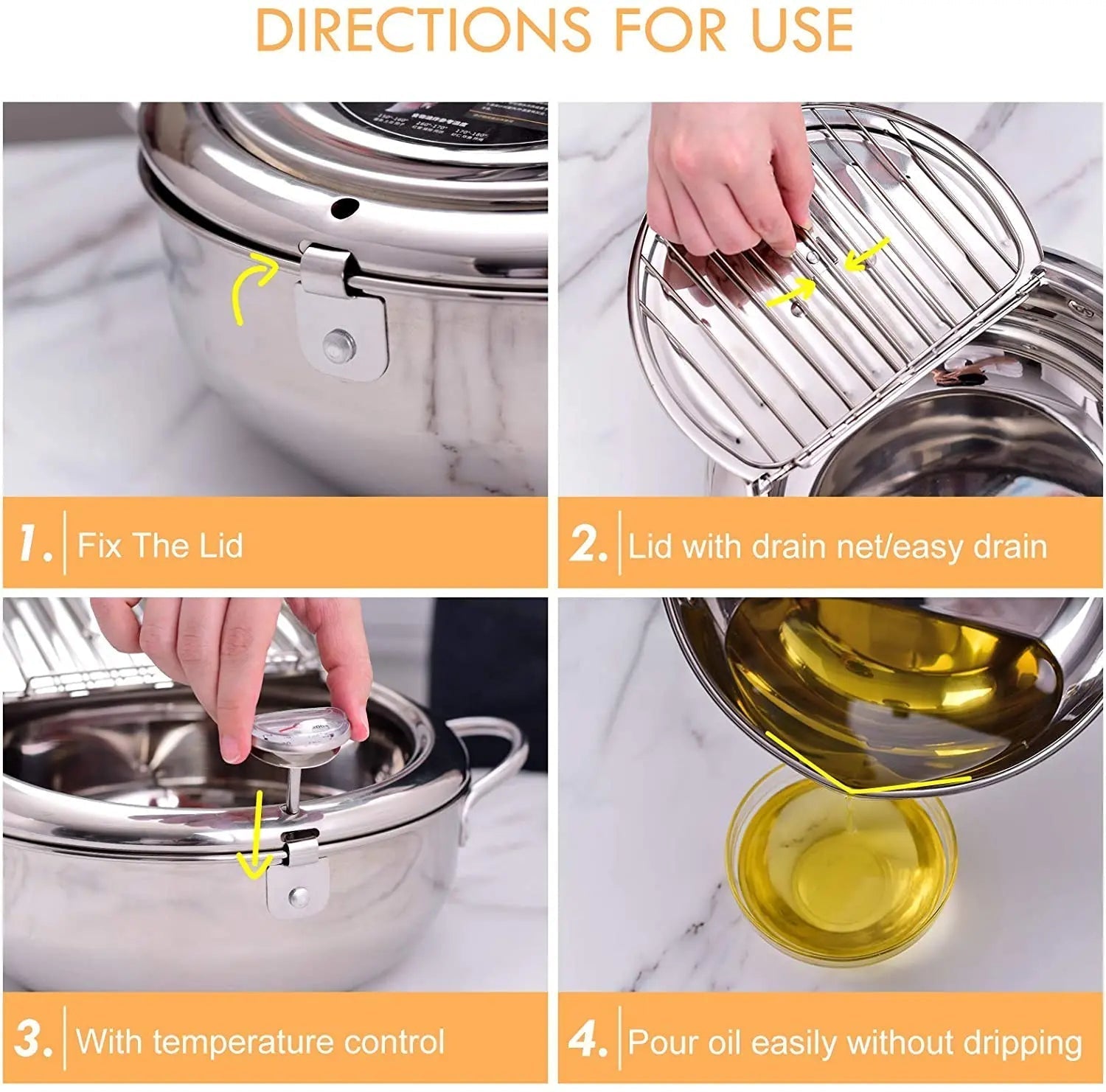 Deep Fryer Pot – Heavy-Duty Non-Stick Frying Pot for Crispy, Golden Fried Foods