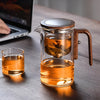 Glass Teapot with Wooden Handle – Elegant, Heat-Resistant Teapo